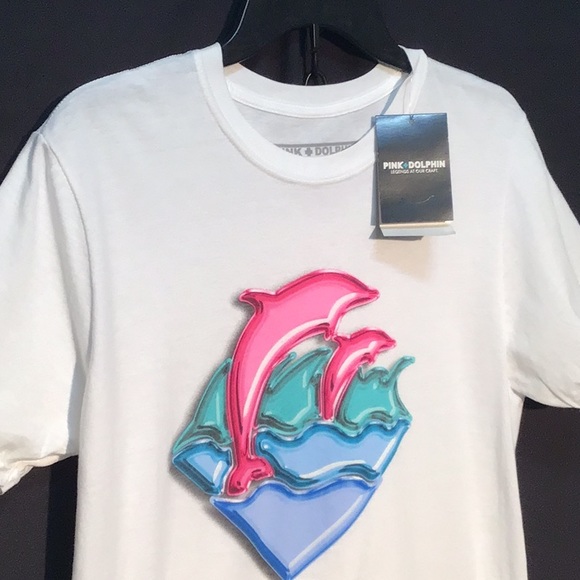 💕NWT💕 Pink + Dolphin tee size medium - Picture 3 of 11